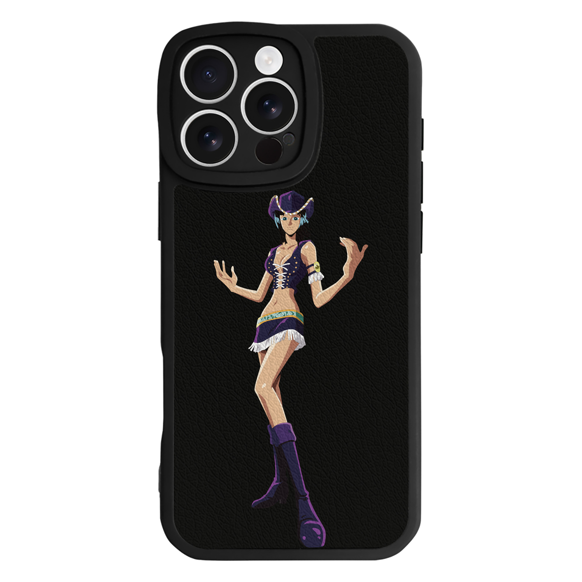 （画像用） ワンピース ニコ・ロビン ONE PIECE Nico Robin 【iPhone 16シリーズ対応】シリコンスマホケース（レザー調） 材質：シリコン